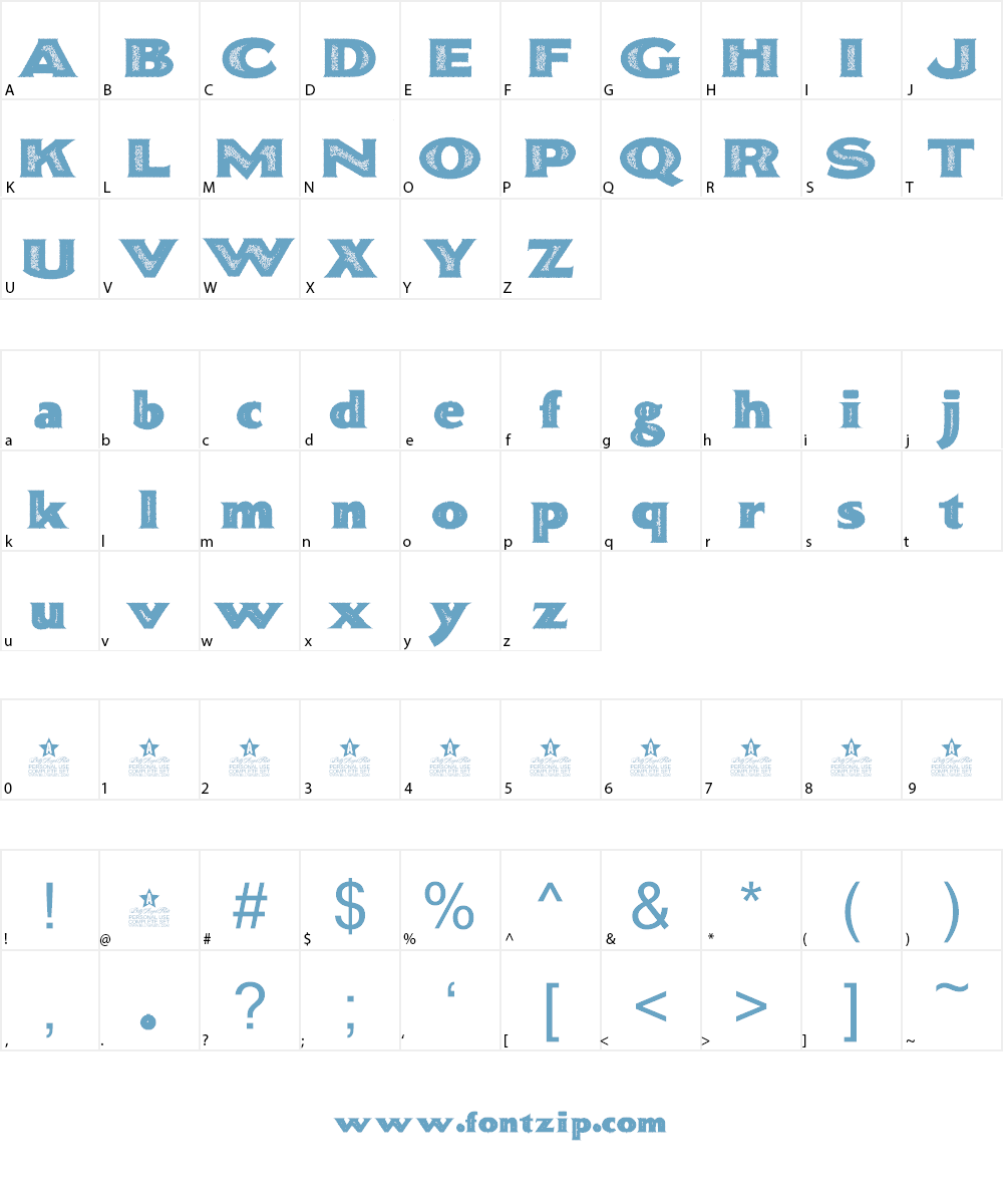 BONNEVILLE co. Personal Use Font Character